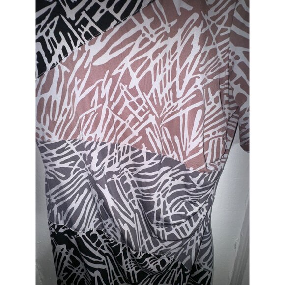 BCBG Max Azria Womens Abstract Print Bodycon Tight Stretch Dress Size Large Sexy - Picture 4 of 4